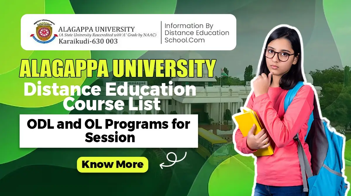Read more about the article Alagappa University Distance Education Course List: ODL and OL Programs for 2026 Session